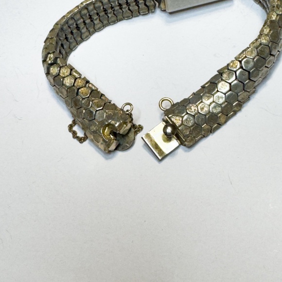 Vintage Neiman Marcus PEDRE Silver Snake Link 17 Jewel Ladies Watch - 7” - Picture 2 of 5